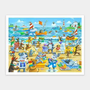 Showpiece 1200 Piece Puzzle: Dogs Beach - 1200 Piece Jigsaw Puzzle