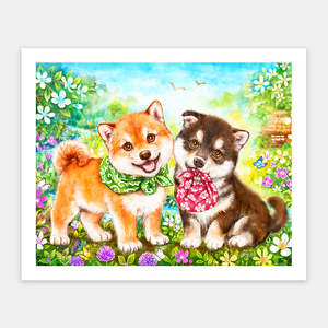 Showpiece 500 Piece Puzzle: Shiba Puppies' First Errand - 500 Piece Jigsaw Puzzle