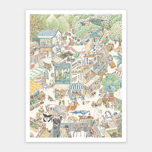 Showpiece 1200 Piece Puzzle: Follow the animals to explore the market - Showpiece 1200 Pieces [H3276]