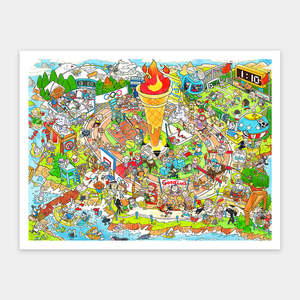 The Burning Olympic Flame 1200 Piece Jigsaw Puzzle