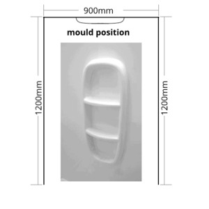 1200 X 900 Shower Liners: Shower Liner 1200x900x1200 3 sided Moulded 1950mm high for std Showers