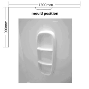 1200 X 900 Shower Liners: Shower Liner 1200×900 2 sided Moulded 1950mm high for std Showers