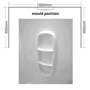 1800 X 900 Shower Liners: Shower Liner 3 sided 1800×900 Moulded