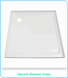 Shower Trays: Square Acrylic Shower Tray (4 Lip)