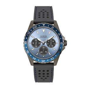 Mens Watches: Guess Odyssey Blue Silicon Strap Watch Men's Watch W1108G6