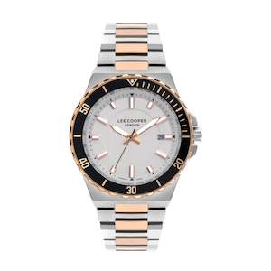 Mens Watches: Lee Cooper Men's Watch Silver Dial Two Toned Metal Strap Watch – LC07622.530