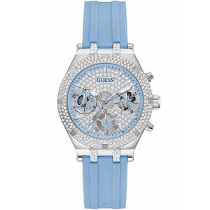 Guess Heiress Blue Silicone Strap Women's Watch GW0407L1