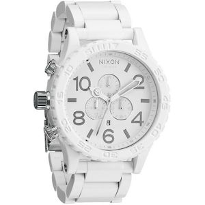 Sale: Nixon 51-30 Chronograph White Dial White PVD Men's Watch A083-1255