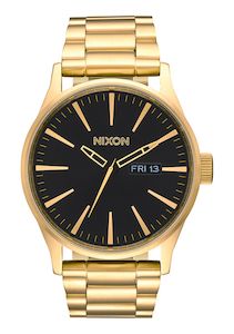 Sale: Nixon Sentry Black Dial Gold-tone Men's Watch A356-510