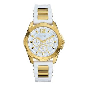 Almost Gone: Guess White Dial Silicon Strap Women's Watch W0325L2