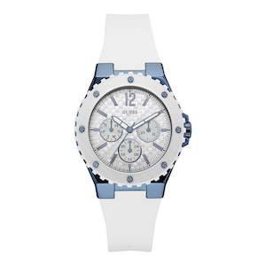 Guess: Guess Overdrive Multi-function Display Silicone Strap Women's Watch W0149L6