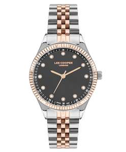 Other Brands: Lee Cooper Women Metal Silver & Rose Gold Strap Analog Watch – LC07310.550