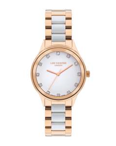 Most Stock: Lee Cooper Women's 35 MM Super Metal Rose Gold Watch – LC07874.430
