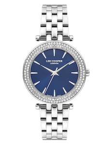 Lee Cooper Women's 34 MM Silver Analog Blue Dial Watch – LC07864.390