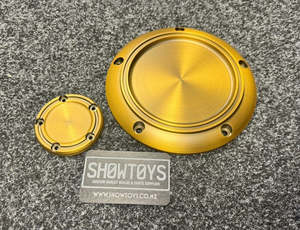 Engine: Harley Brass Coated Derby & Points Cover