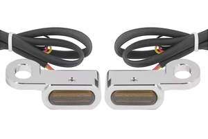 Harley Chrome LED under Mirror Indicators