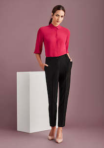 Biz Corporates Pants: Womens Siena Bandless Elastic Waist Pant 10722 8 / Marine