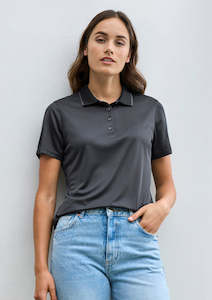 Womens Echo Short Sleeve Polo P412LS 6 / Black Graphite