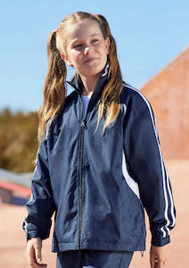 Biz Collection Activewear: Kids Flash Jacket J3150B 8 / Navy/White