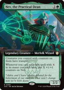 Sos Commander: Nev, the Practical Dean (Extended Art) [Secrets of Strixhaven Commander]