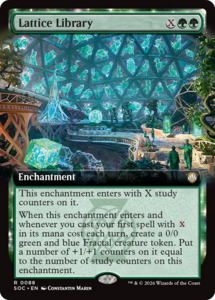 Sos Commander: Lattice Library (Extended Art) [Secrets of Strixhaven Commander]