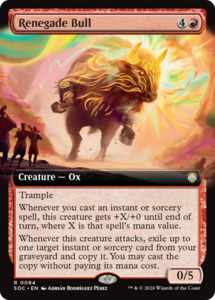 Renegade Bull (Extended Art) [Secrets of Strixhaven Commander]