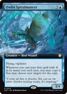 Sos Commander: Owlin Spiralmancer (Extended Art) [Secrets of Strixhaven Commander]