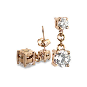 Products: 2 CZ Rose Gold Earrings (SS) Shuzi