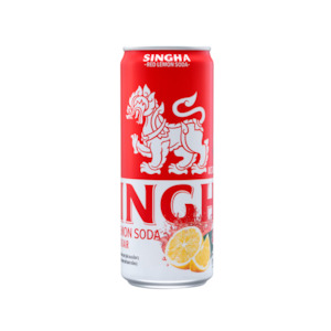 Singha Lemon Soda: Singha Red Lemon Soda 330ml