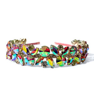 Luxury Diamante Gold Hair Accessories: The Enrica Handmade luxury Rhinestone headband for kids