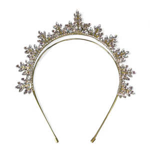 Luxury Diamante Gold Hair Accessories: The Grace Diamante Girls Tiara