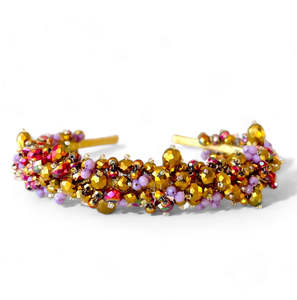 Luxury Diamante Gold Hair Accessories: The Samantha Gold Girls Headband