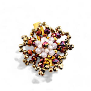 Luxury Diamante Gold Hair Accessories: The Fleur Flowers handmade gold kids Hair Clip