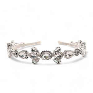 Luxury Diamante Gold Hair Accessories: The Cynthia Girls Diamante Tiara Headband