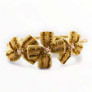 The Jolie Girls Gold Crystal Bow Headband