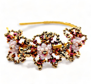 Designer Girls Crowns Tiaras: The Fleur Girls Metalic Gold Flower Crown