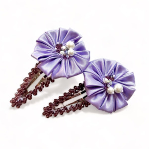 Luxury Lilac Hair Accessories: The Little Miss Holly Little Girls Clip Set