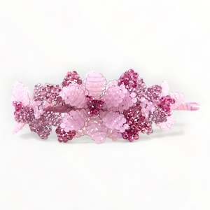 Luxury Lilac Hair Accessories: The Rosangel Crystal Girls Flower Headband - Luxury Pink Crystal