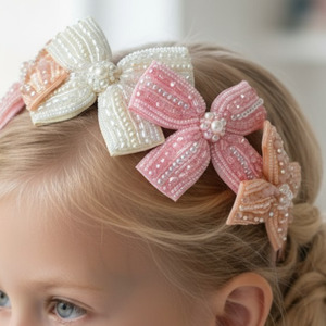 Designer Girls Pastel Bow Headband - The Sariel