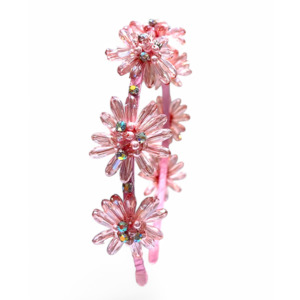 The Mia Luxury handmade girls crystal flower headband