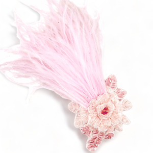 Luxury Feather Hair Accessories: The Lotus Flower Designer Kids Hair Clip