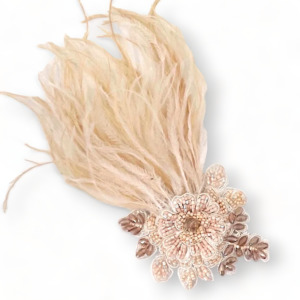 Luxury Feather Hair Accessories: Luxury Lotus Childrens Feather Hair Clip