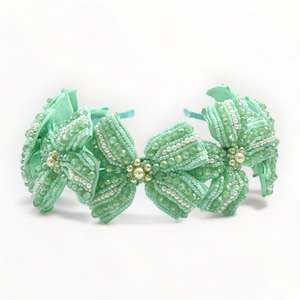Sariel Designer Childrens hand-beaded Bow Headband