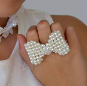 The Designers Favourites: The Alice Bow Pearl Girls Designer Ring