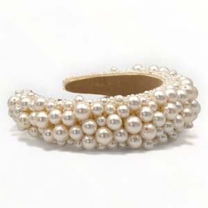 Luxury Padded Headbands For Girls: The Alya Pearl Headband