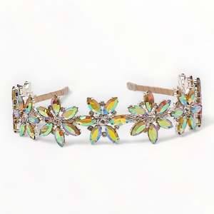 Shine Like A Diamond Designer Girls Headbands: The Aurora Rainbow Diamante Headband