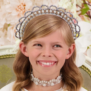 Luxury Silver Hair Accessories: The Halo Silver Pearl Tiara  Headband