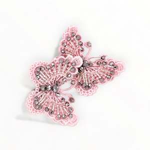 Wings Of Love Pink & Silver Butterfly Hair Clip