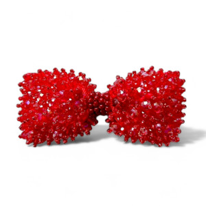 Christmas: Stargazer Childs Luxury Red Crystal Bow Hair Clip