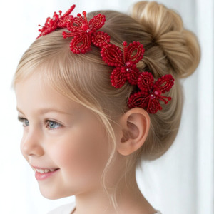 Meadows and Dreams Girls Butterfly Headband – Ruby Red Crystal